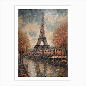 Eiffel Tower Paris France Pissarro Style 8 Art Print