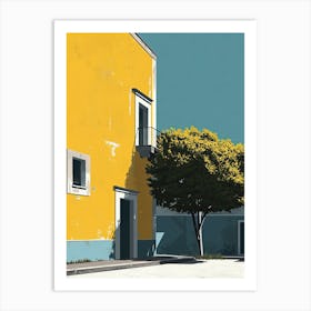 Yellow House, Italy, Minimalism Art Print
