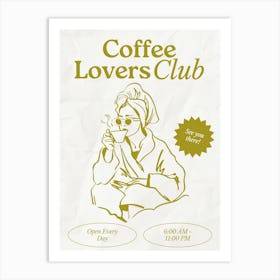 Coffee Club Kitchen | Coffee Lover’s Club | Coffee Bar 10 Art Print