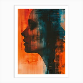 Digital Portrait Of A Woman Art Print