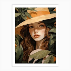 Girl In A Hat 1 Art Print