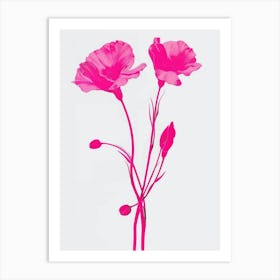 Hot Pink Lisianthus 1 Art Print