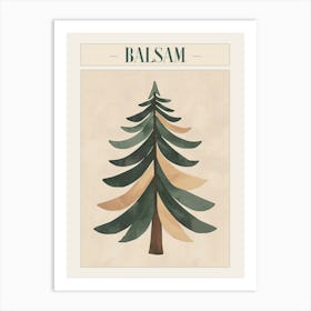 Balsam Tree Minimal Japandi Illustration 2 Poster Art Print