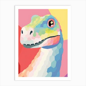 Colourful Dinosaur Plateosaurus 4 Art Print