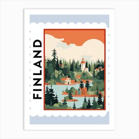Finland 3 Travel Stamp Poster Art Print