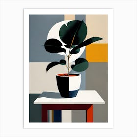 'Potted Plant' Abstract 1 Art Print
