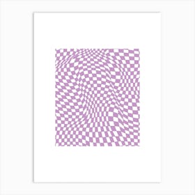 Checkerboard Pastel Lilac Art Print