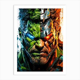 Hulk Thor Superhero Fusion Art Art Print