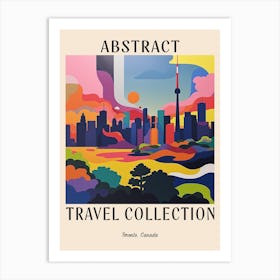 Abstract Travel Collection Poster Toronto Canada 8 Art Print