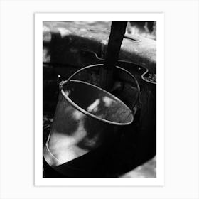 Water bucket in an old farm well // The Netherlands // Travel Photography Art Print