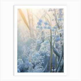 Frosty Botanical Lily Of The Valley 2 Art Print