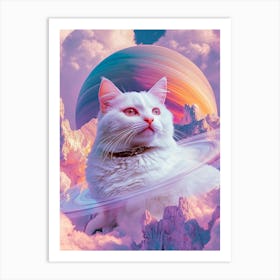 Saturn Cat Art Print