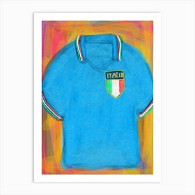 Italy Soccer Jersey 1982 Art Print