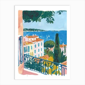 Travel Poster Happy Places Saint Tropez 2 Art Print