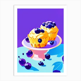 Blueberry Muffins Dessert Pop Matisse 1 Flower Art Print