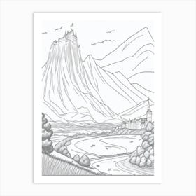 Castle In The Scottish Mountains Art Print