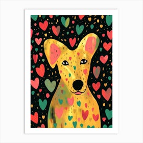 Dog Heart Line And Shape 1 Art Print