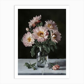 Pink Dahlias 1 Art Print