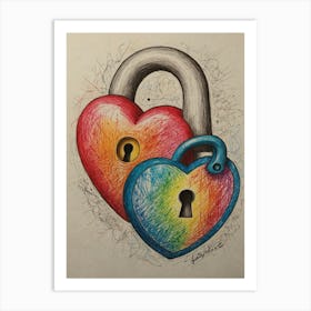 Heart Lock 10 Art Print