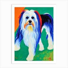 Tibetan Terrier Fauvist Style Dog Art Print