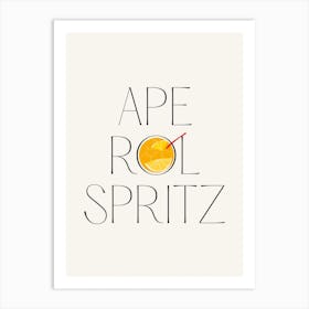 Aperol Spritz Cocktail Art Print