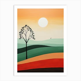 Grasslands Abstract Minimalist 9 Art Print