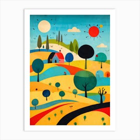 Colorful Landscape Art Print