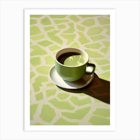 Green Tea Latte Art Print