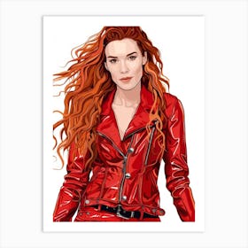 Red Haired Woman 1 Art Print