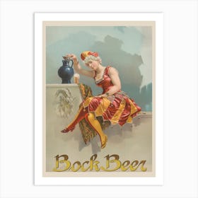 Bock Beer Vintage Advert Art Print