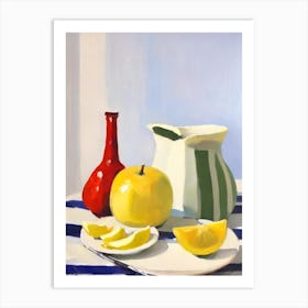 Lemon Tablescape vegetable Art Print