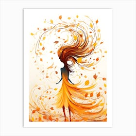 Autumn Girl Art Print