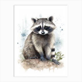 A Chiriqui Raccoon Watercolour Illustration Storybook 1 Art Print