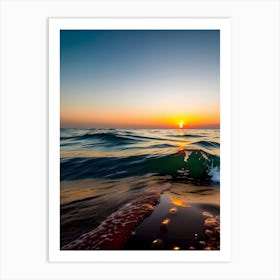 Sunset At The Beach-Reimagined 4 Art Print