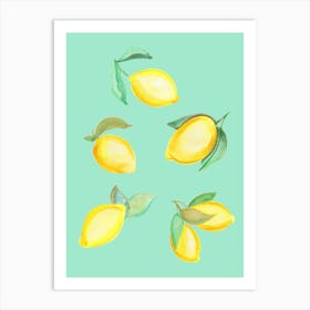 Watercolor Lemons 1 Art Print