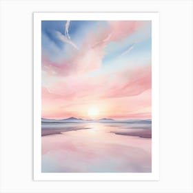 Watercolor Sunset Art Print