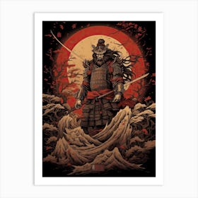 Samurai Katchu Shi Illustration 1 Art Print