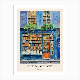 London Book Nook Bookshop 1 Poster Art Print