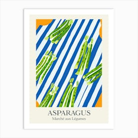 Marche Aux Legumes Asparagus Summer Illustration 4 Art Print