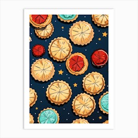 Mince Pie Pattern Art Print