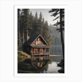 Cabin In The Woods Art Print