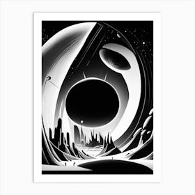 Cosmic Noir Comic Space Art Print