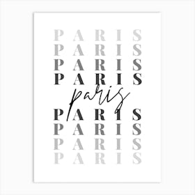 Paris Fade Font 2 Art Print