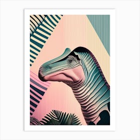 Trachodon Pastel Dinosaur Art Print