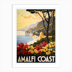 Amalfi Coast - Stunning Views of Italy's Coastline Art Print