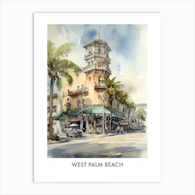 West Palm Beach Watercolor 1travel Poster Art Print