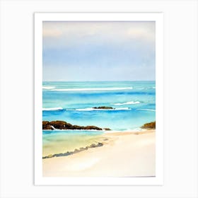 Flynns Beach 3, Australia Watercolour Art Print