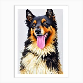 Belgian Sheepdog 4 Watercolour Dog Art Print