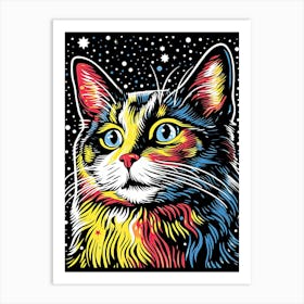 Celestial Purranosphere, Psychedelic Cats series Art Print