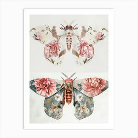 Moths And Butterflies William Morris Style 1 Art Print